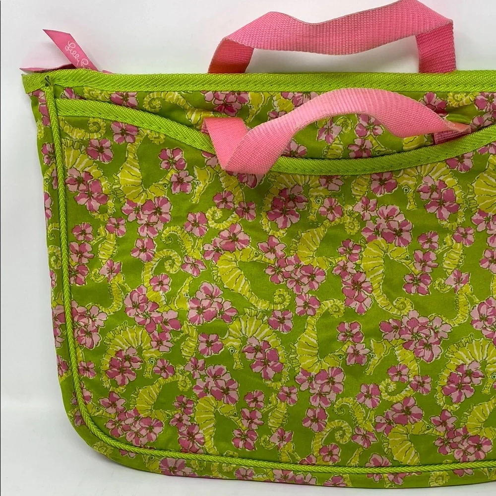 Floral Green and Pink Computer's Bag